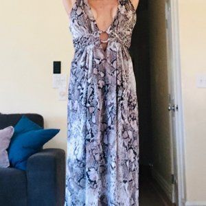 Beautiful Full Length Snake Print Dress